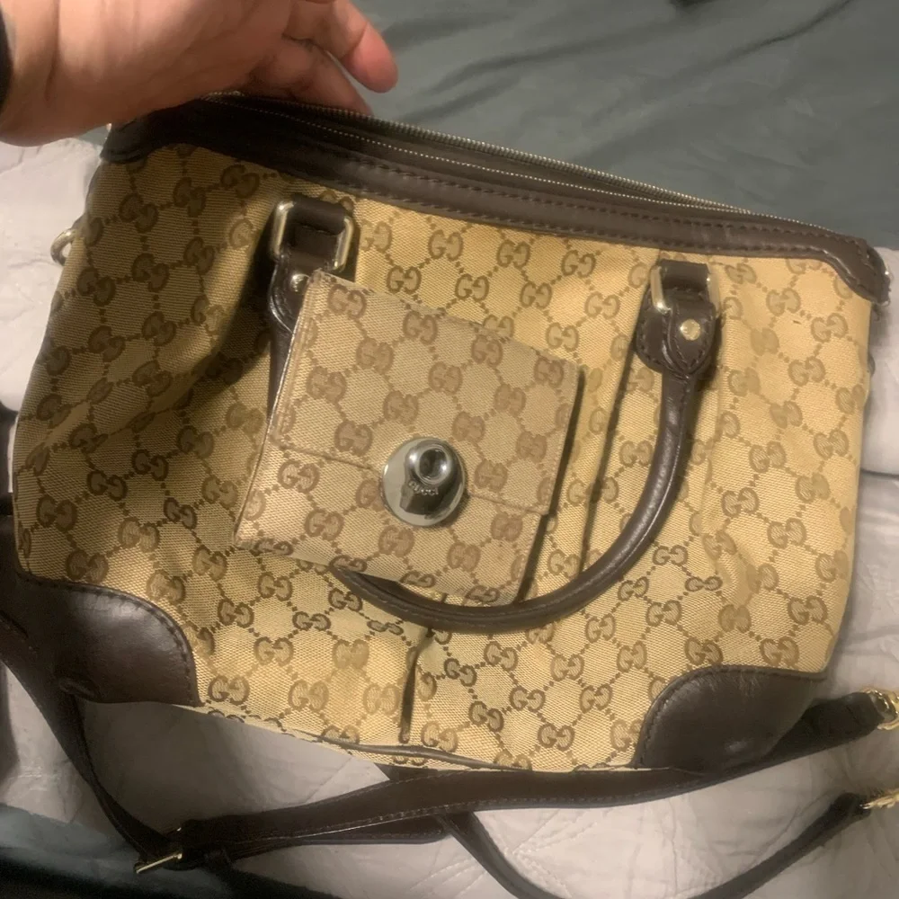Gucci Sukey Brown and Tan Women's Bag & Wallet Bundle comes with dust bag